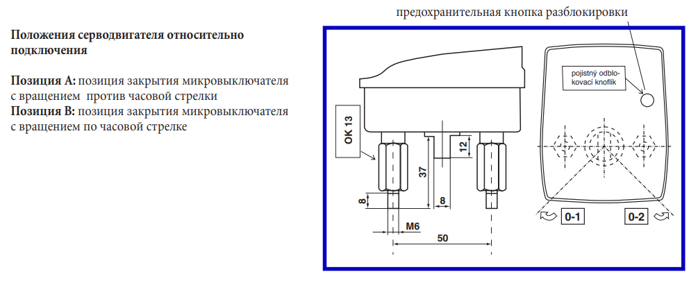 Подключение привода MUT V 200