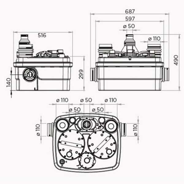 Размеры SFA SANICUBIC 2 Pro NM